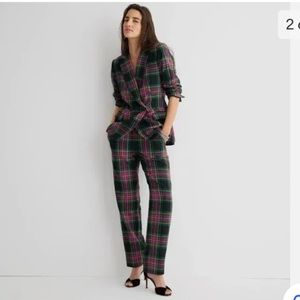 NWT J. Crew TALL LONG Wool Pant Trouser Kate Stewart Tartan Plaid Straight Leg